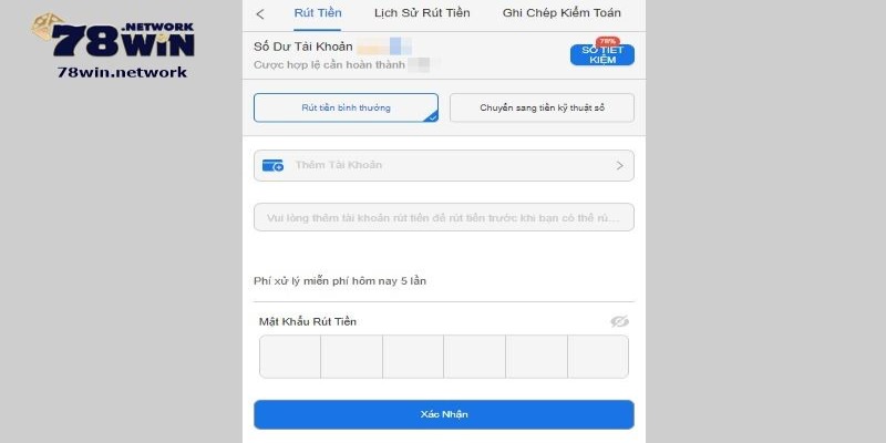 Bạn chỉ có thể rút tiền về tài khoản ngân hàng chính chủ
