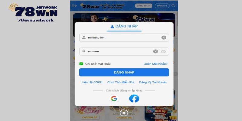 Bạn dễ dàng đăng nhập để lấy thưởng từ chương trình 78win tặng 250k Bạn dễ dàng đăng nhập để lấy thưởng từ chương trình 78win tặng 250k